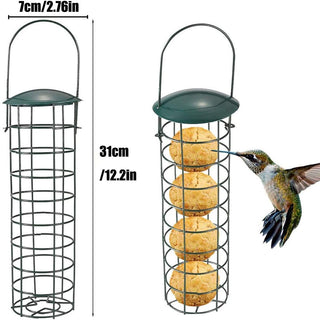 1pc Birds Grease Ball Holder Feeder Park Garden Pet Bird Supplies Iron Bird Feeder Outdoor Mesh Feeding Portable Wild Hanging